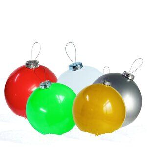Inflatable Christmas Ornaments, (5Pcs 14 Inch) Large Inflatable Christmas Balls